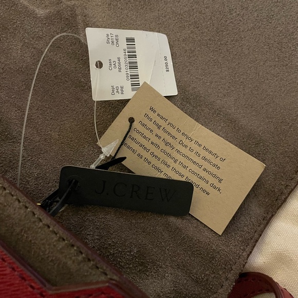 J. Crew red Claremont crossbody purse. Brand new. NWT - Picture 7 of 10